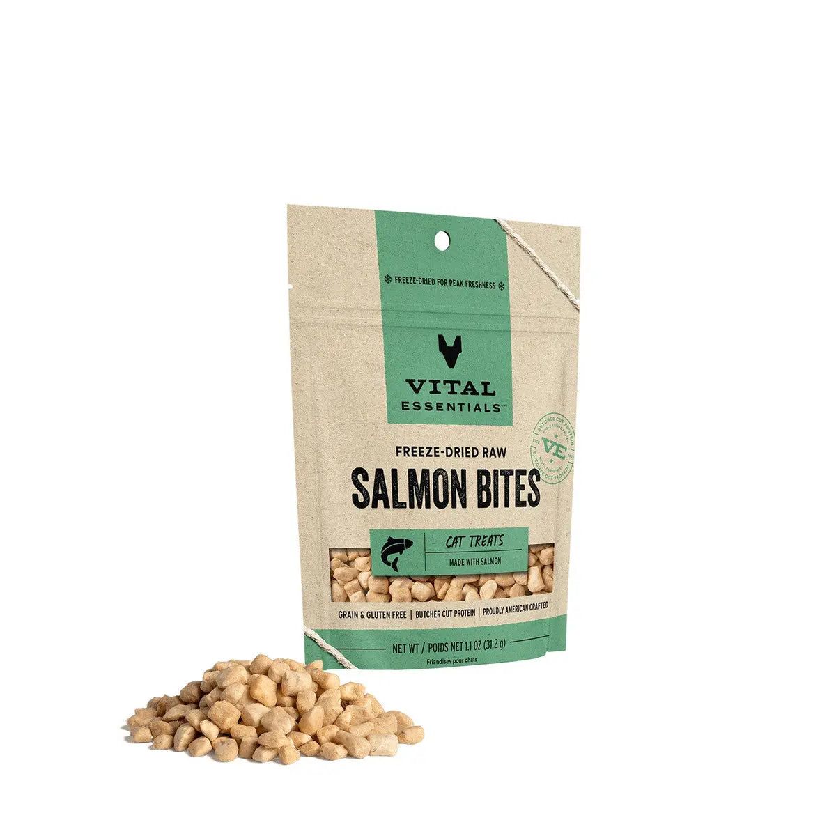Vital Essentials® Freeze-Dried Salmon Bites Cat Treats, 1.1 Oz Vital Essentials®