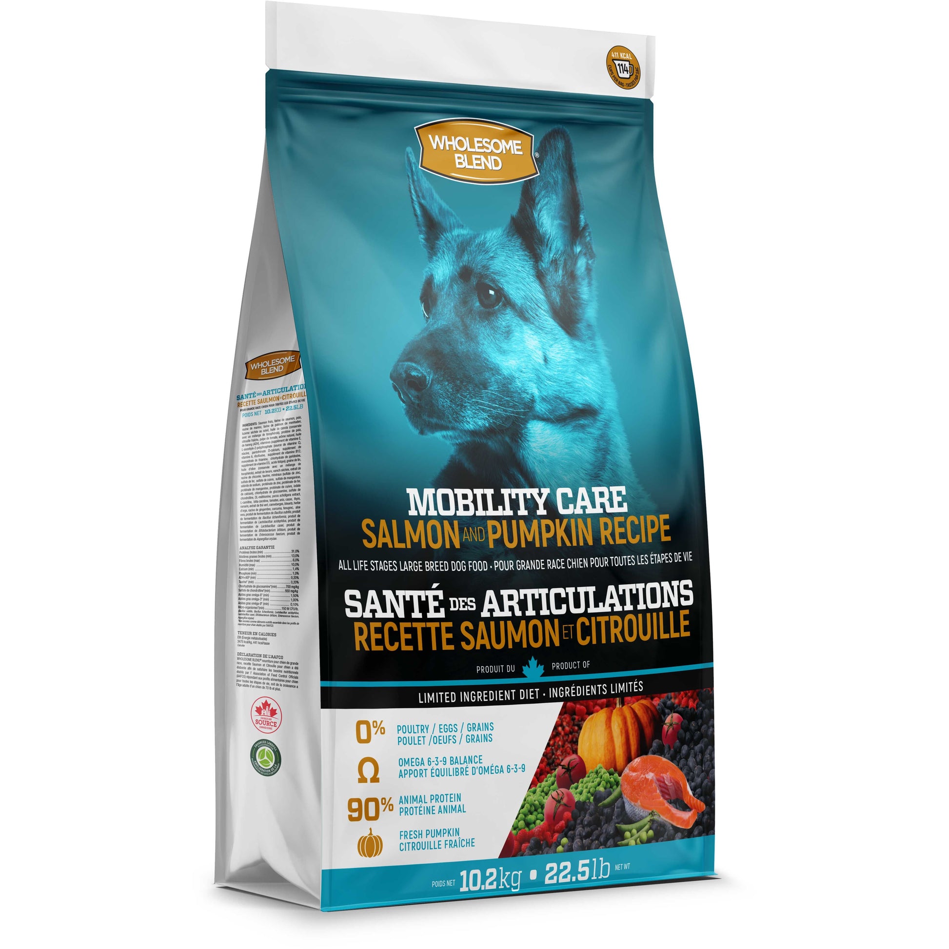 Wholesome Blend Mobility Care Salmon and Pumpkin Dry Dog Food 22.5lb Wholesome Blend