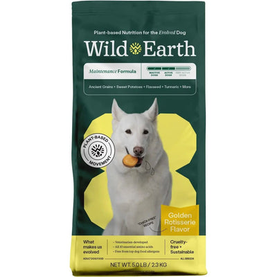 Wild Earth Maintenance Formula Vegan Dog Food Allergy Relief Golden Rotisserie Flavor Wild Earth