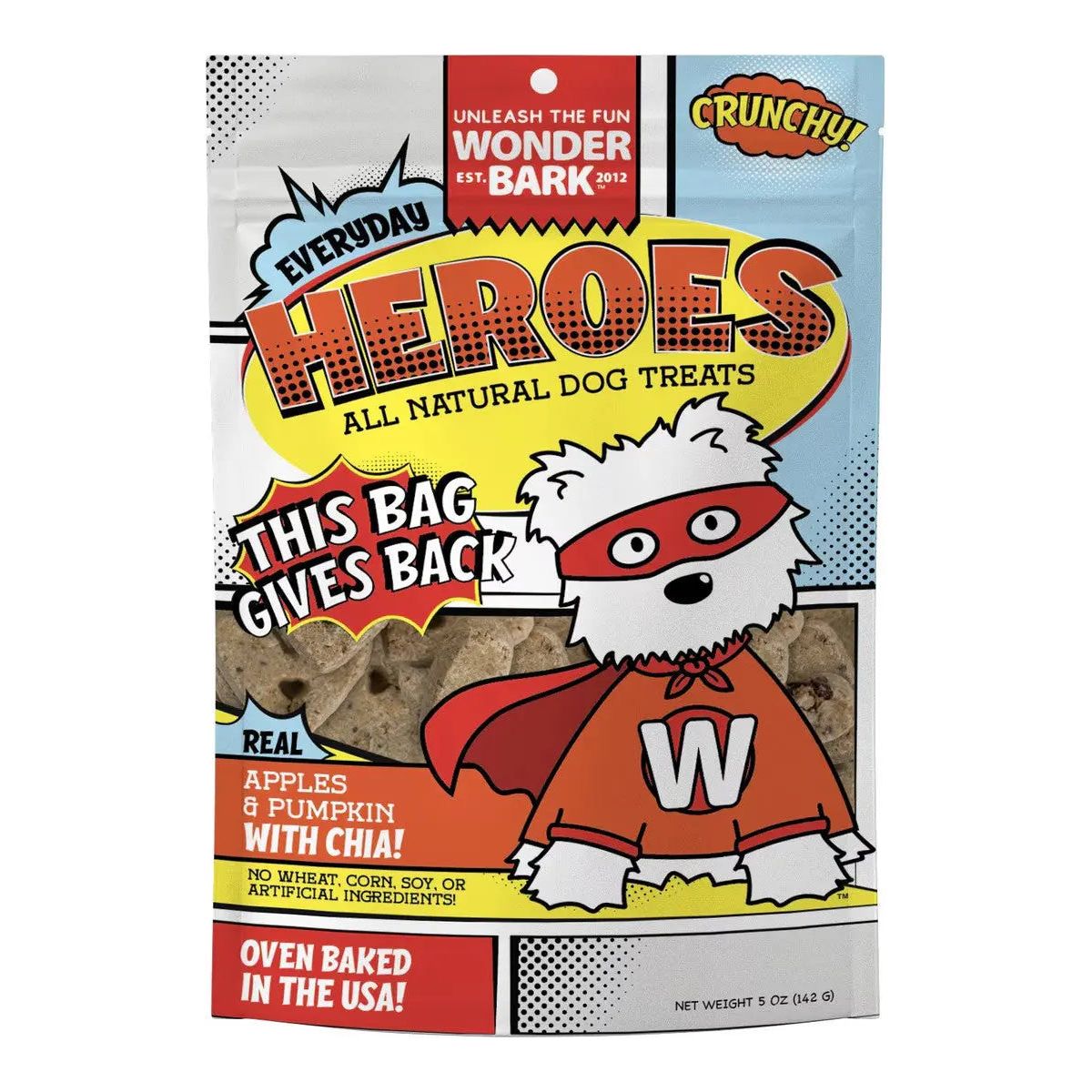 Wonder Bark Everyday Heroes Crunchy Dog Treats 5oz Wonder Bark