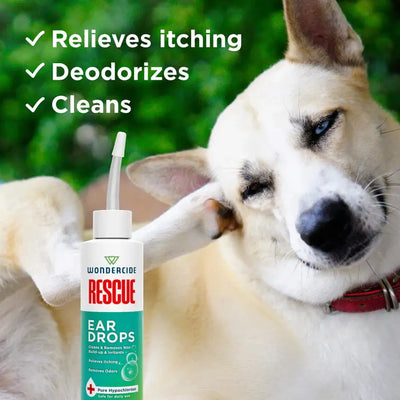 Wondercide Rescue - Ear Drops for Pets - Cleans and Removes Wax 4oz Wondercide