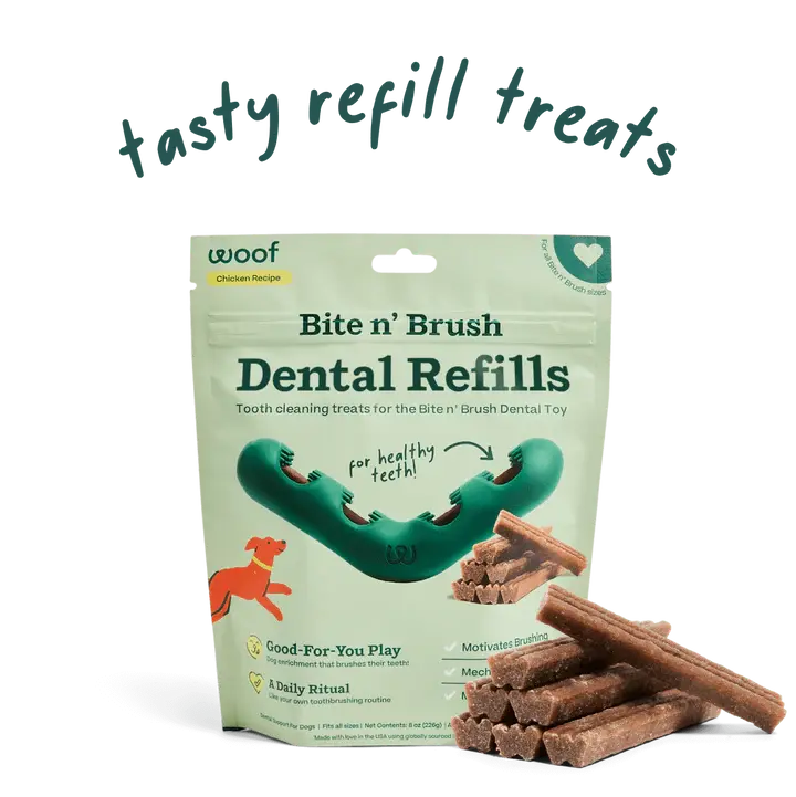 Woof Pet Bite n' Brush Dental Refills Woof Pet