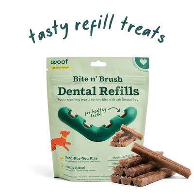 Woof Pet Bite n' Brush Dental Refills Woof Pet