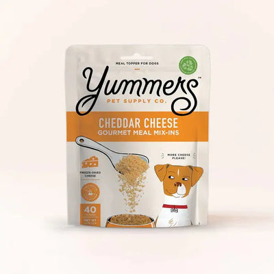 Yummers Freeze Dried Cheddar Cheese Gourmet Meal Mix in for Dogs Food Topper, 2.5 oz Yummers
