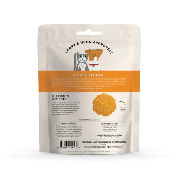 Yummers Freeze Dried Cheddar Cheese Gourmet Meal Mix in for Dogs Food Topper, 2.5 oz Yummers