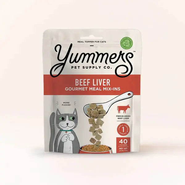 Yummers Freeze dried Beef Liver Gourmet Meal Mix in for Cats Food Topper, 2.5 oz. Yummers