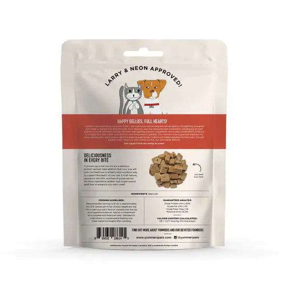 Yummers Freeze dried Beef Liver Gourmet Meal Mix in for Cats Food Topper, 2.5 oz. Yummers