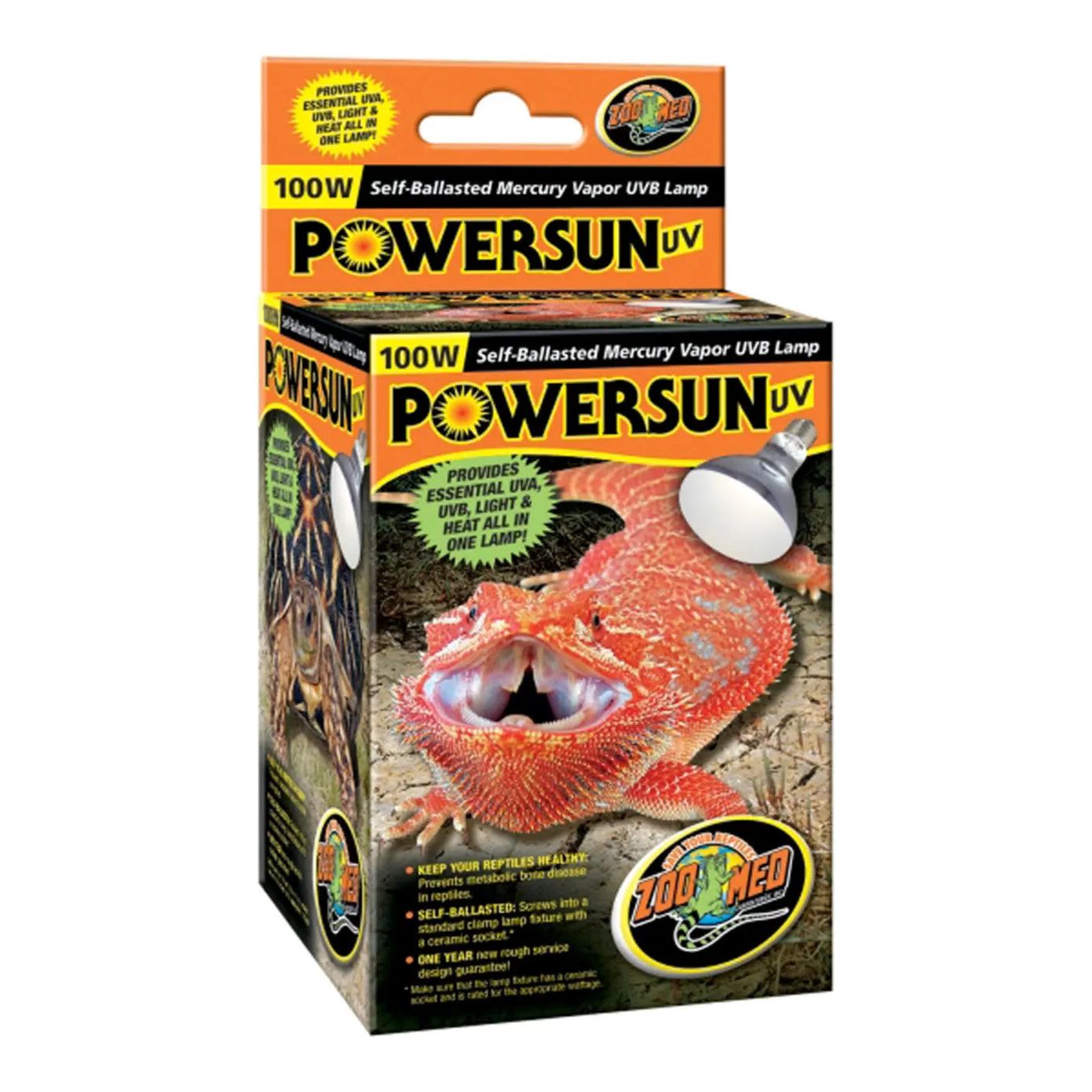 Zoo Med Powersun UVB Mercury Vapor Lamp Zoo Med Laboratories