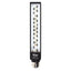 The Zoo Med ReptiSun UVB/LED Gen2 Reptile Light by Zoo Med Laboratories features exposed diodes in a clear rectangular casing and mounts on a standard screw-in base. Its label details optimal info for vitamin D3 production.