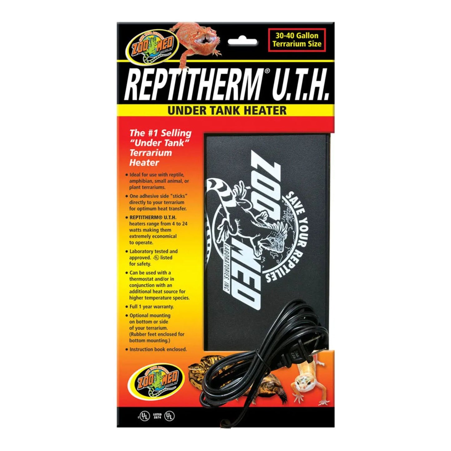 Zoo Med ReptiTherm Under Tank Heater (U.T.H) Zoo Med Laboratories