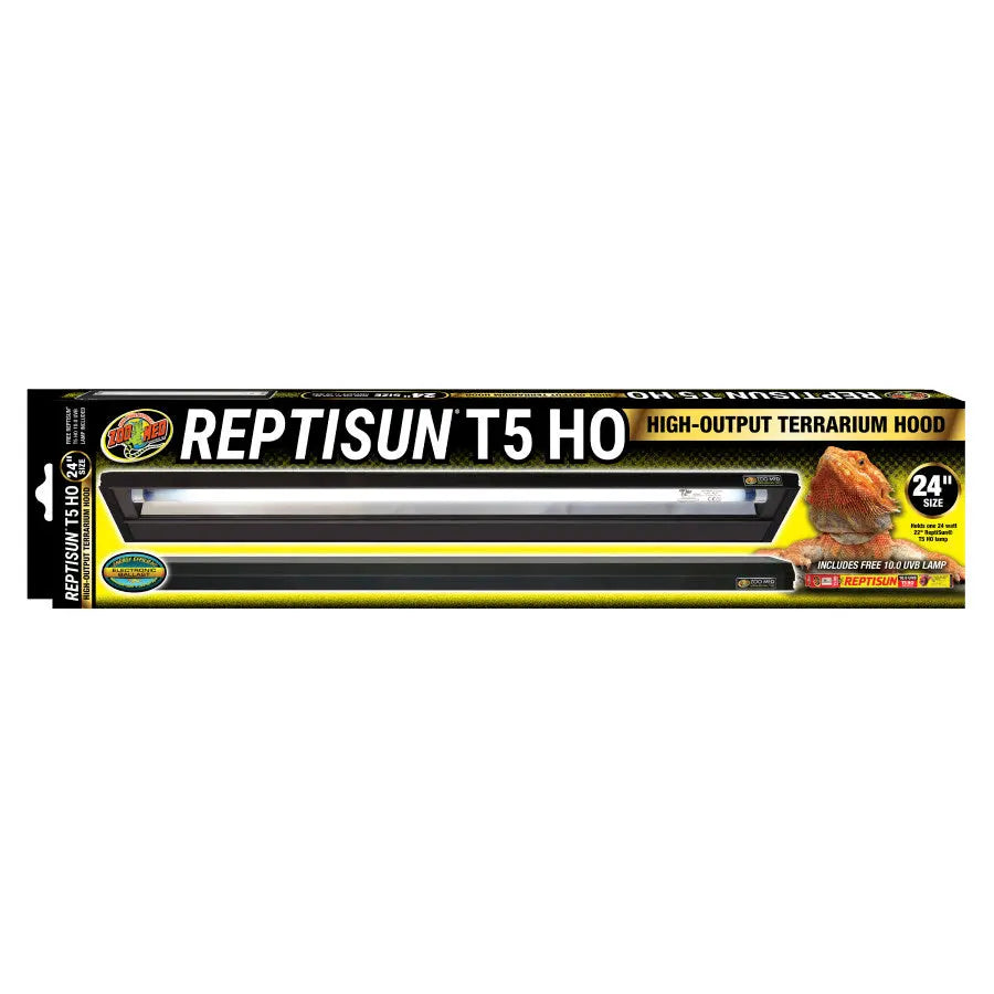 Zoo Med Reptisun T5 HO Terrarium Hood with 10.0 UVB Bulb Reptile Lamp Zoo Med Laboratories