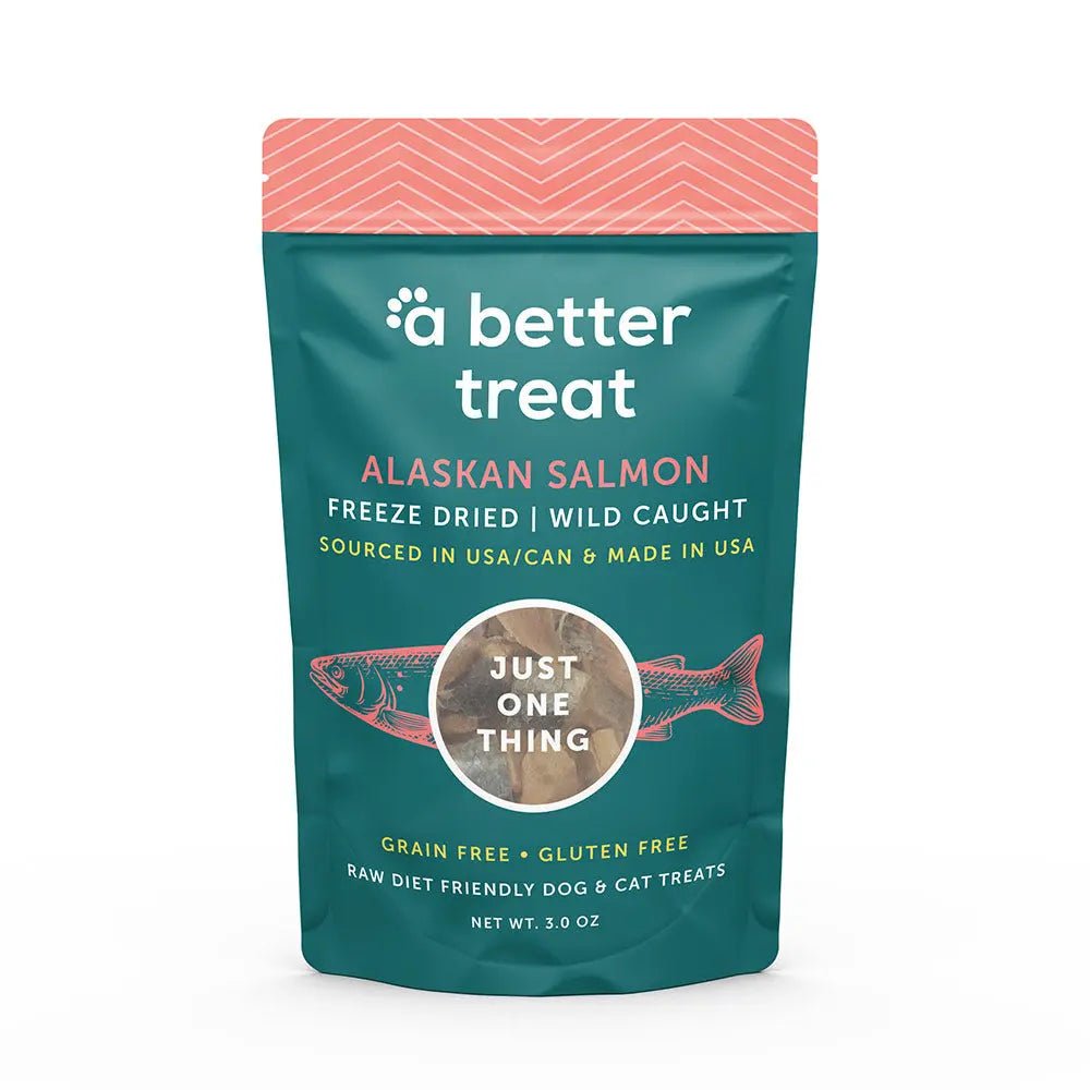 A Better Treat Freeze Dried Raw Wild Caught Salmon Dog and Cat Treats 3 oz - Talis Us
