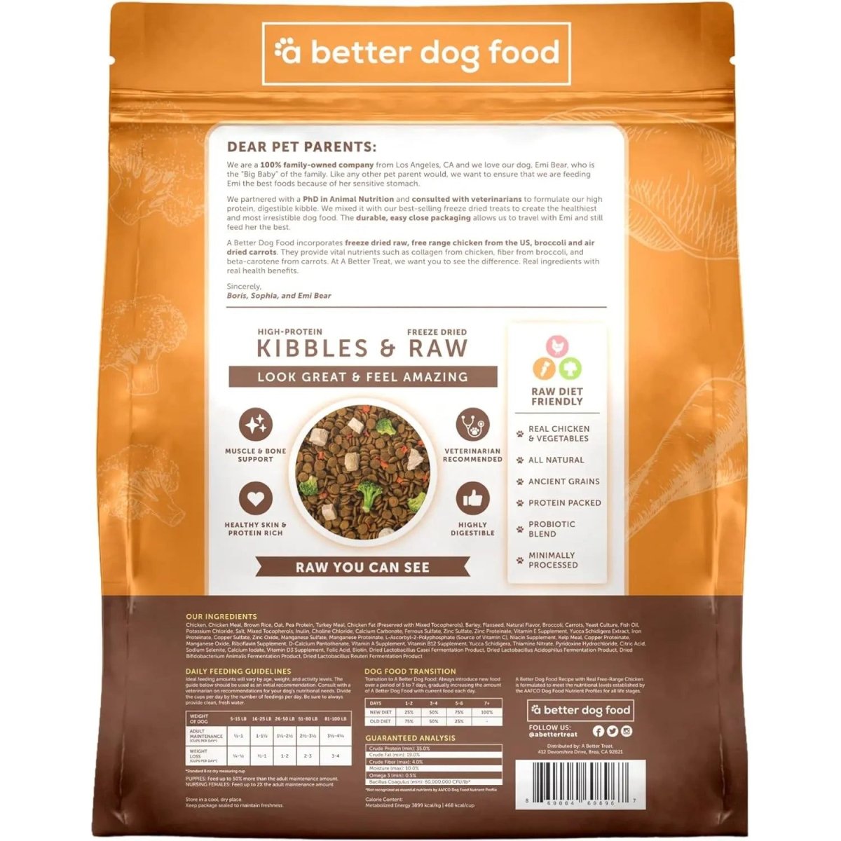 A Better Treat Raw You Can See Chicken Dog Freeze - Dried Food 4lb - Talis Us