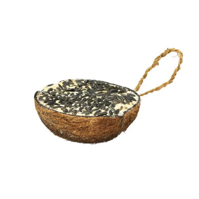 A & E Cages Garden & Fun Half Coconut w/Suet & Black Oil Sunflower Bird Treat 290 g - Talis Us