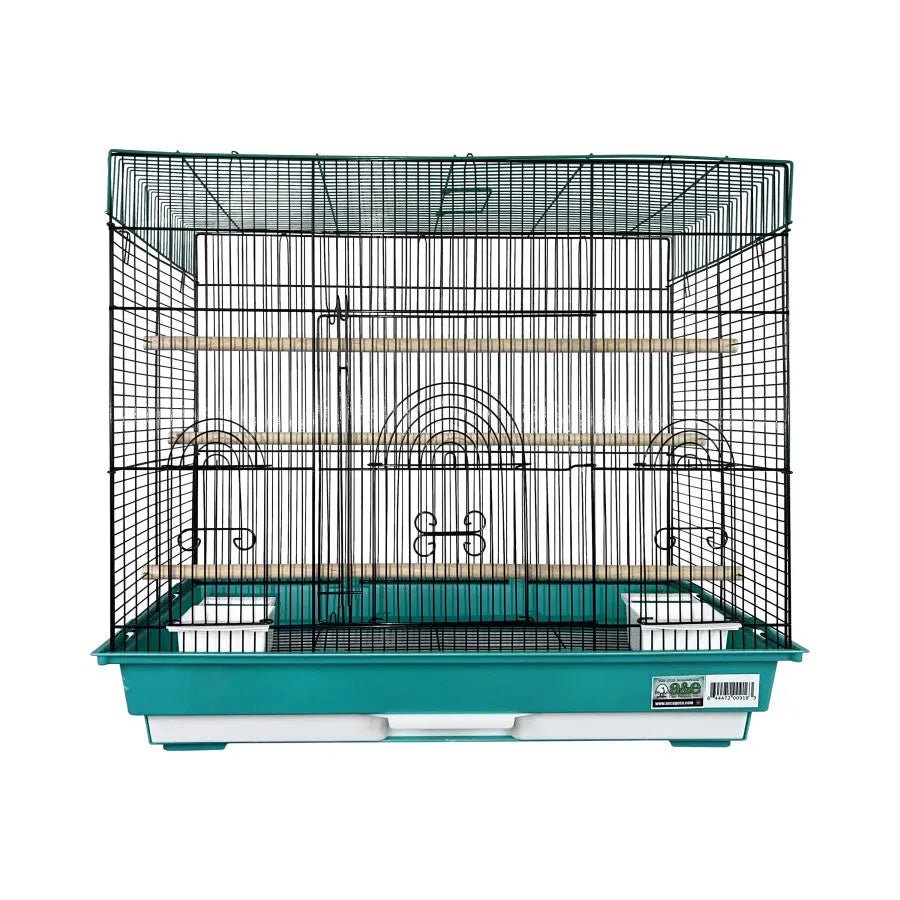 A & E Cages Happy Beaks 2 - Tone Flat Top Bird Cage 26In X 14In X 23 in, 2 pk - Talis Us