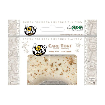 A & E Cages Vanilla LoLo Pets Bakery Bone Shaped Dog Cake Treat - Talis Us