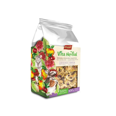 A & E Cages Vita Herbal Fruit & Vegetable Mix for Small Animals 100 g - Talis Us