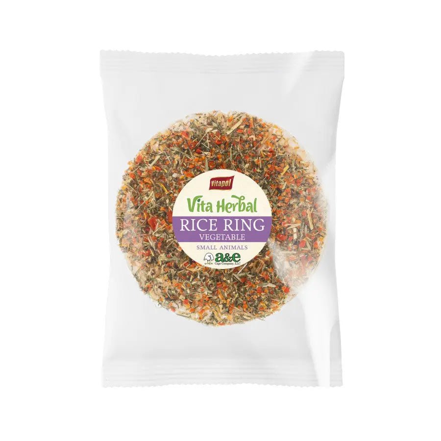 A & E Cages Vitapol Vita Herbal Rice Ring Vegetable Cake Small Animal Treat - Talis Us