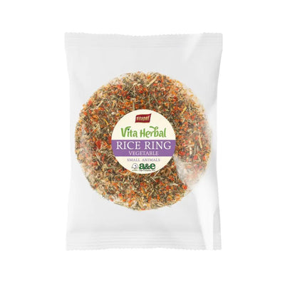 A & E Cages Vitapol Vita Herbal Rice Ring Vegetable Cake Small Animal Treat - Talis Us