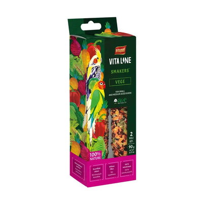 A & E Cages Vitapol Vita Line Smakers Vege for Small/Medium Size Birds 2 pk - Talis Us