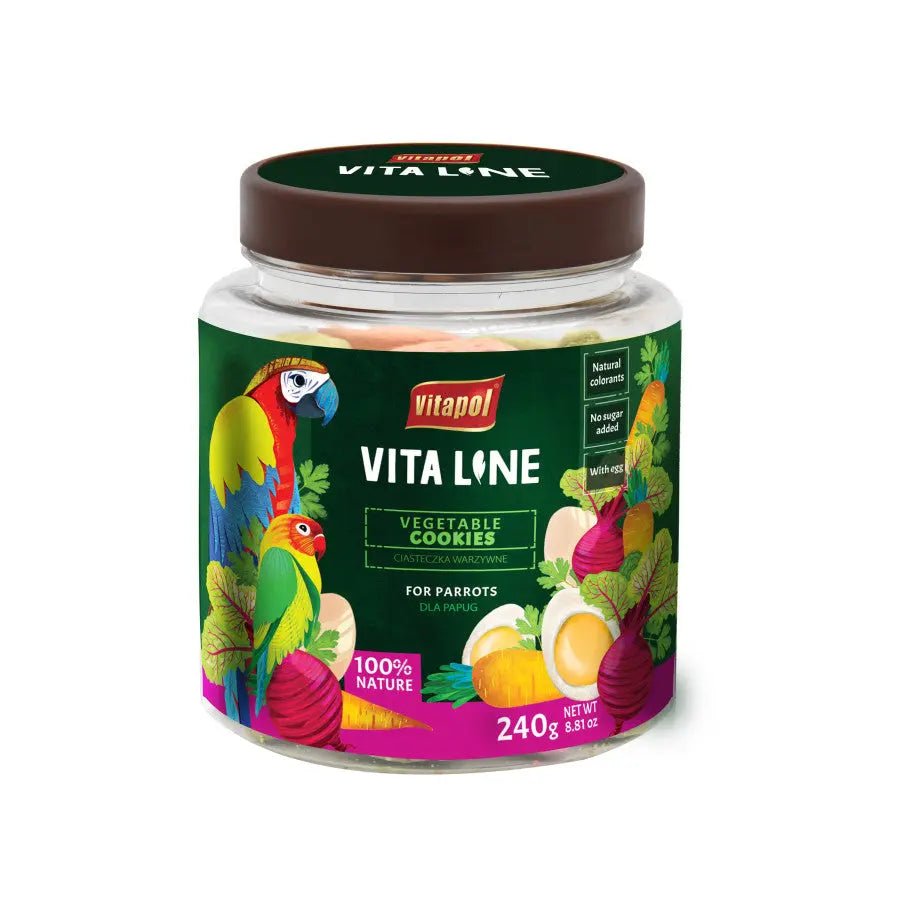 A & E Cages Vitapol Vita Line Vegetable Cookies for Parrots 240 g - Talis Us