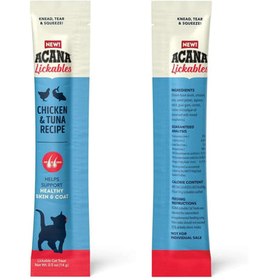 Acana Chicken & Tuna Recipe Lickable Healthy Skin and Coat Cat Treats 2.5 oz - Talis Us
