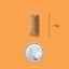 Acana Freeze-Dried Dog Food showing a single piece size comparison with a Canadian quarter