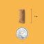 Acana Freeze-Dried Dog Food showing a single piece size compared to a Canadian coin for scale