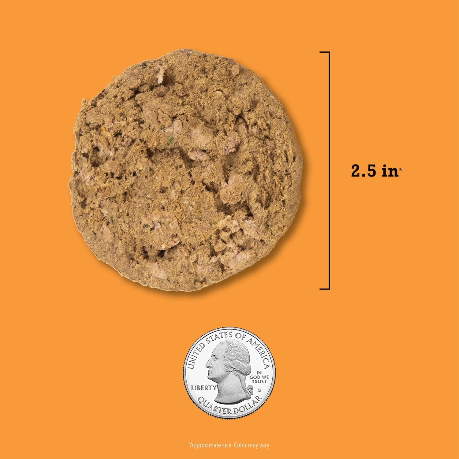 Acana freeze-dried dog food topper in a circular shape for enhancing pet meals