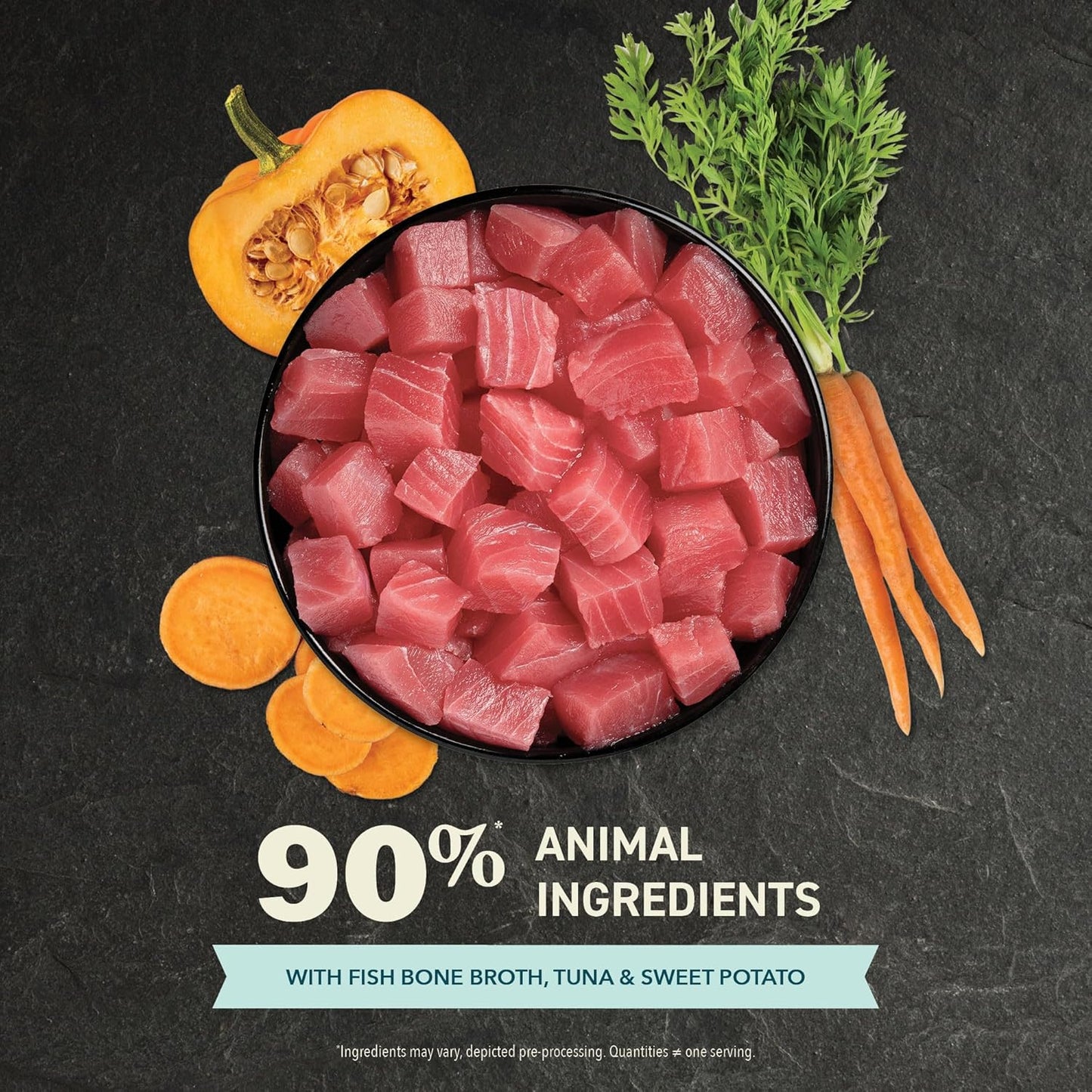 Acana immune support cat treats made with fish bone broth, tuna, and sweet potato for feline health