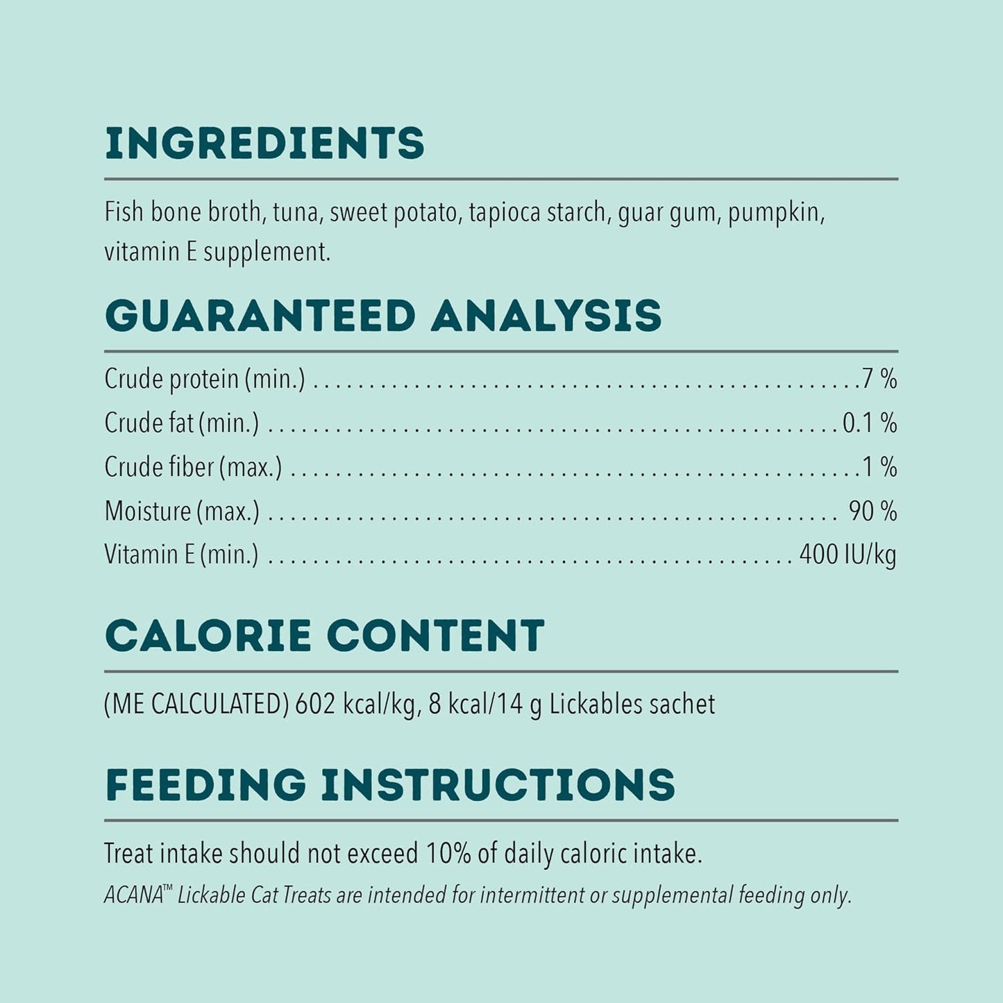 Acana immune support cat treats with fish bone broth and sweet potato for healthy cats