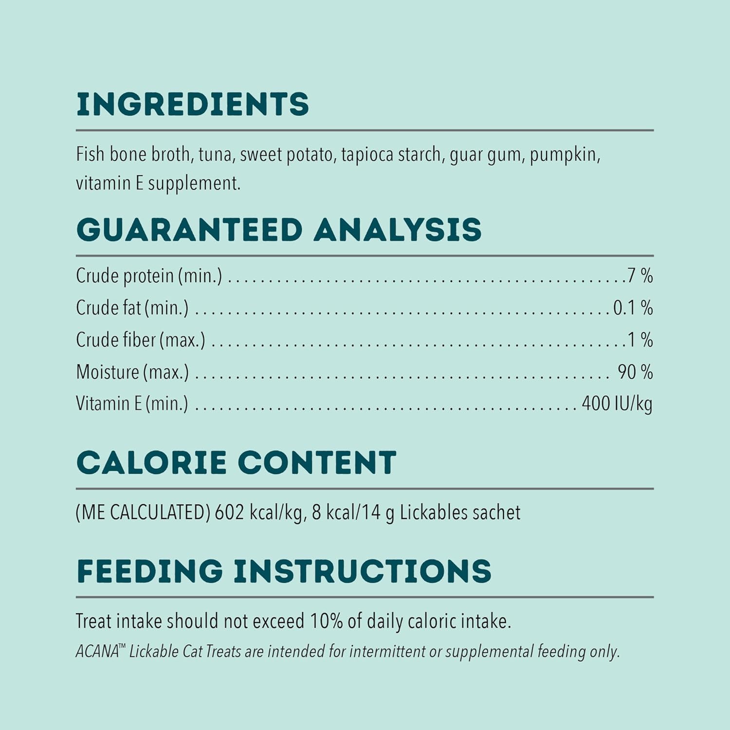 Acana immune support cat treats with fish bone broth and sweet potato for healthy cats