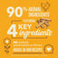 Acana immune support dog treats featuring 90% animal ingredients with no artificial preservatives or flavors