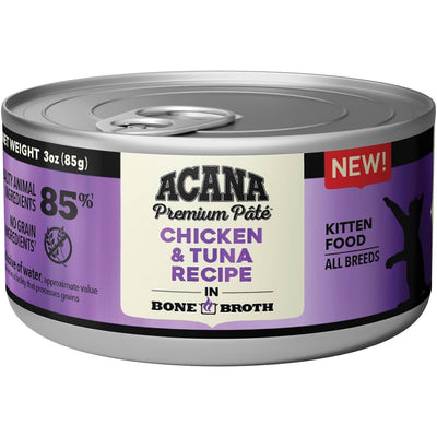 ACANA kitten wet cat food with chicken and tuna recipe in bone broth for all breeds