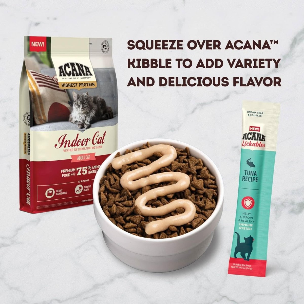 Acana Lickables Tuna Recipe for Immune Support Cat Treats 2.5 oz - Talis Us