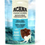 Acana skin and coat dog treats in a bag featuring chewy salmon strips for healthy skin and fur