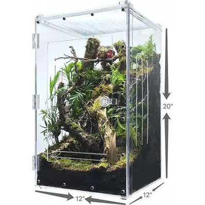 Acrylic Reptile Terrarium Double - Opening Enclosure for Lizards Spiders Geckos XLarge - Talis Us
