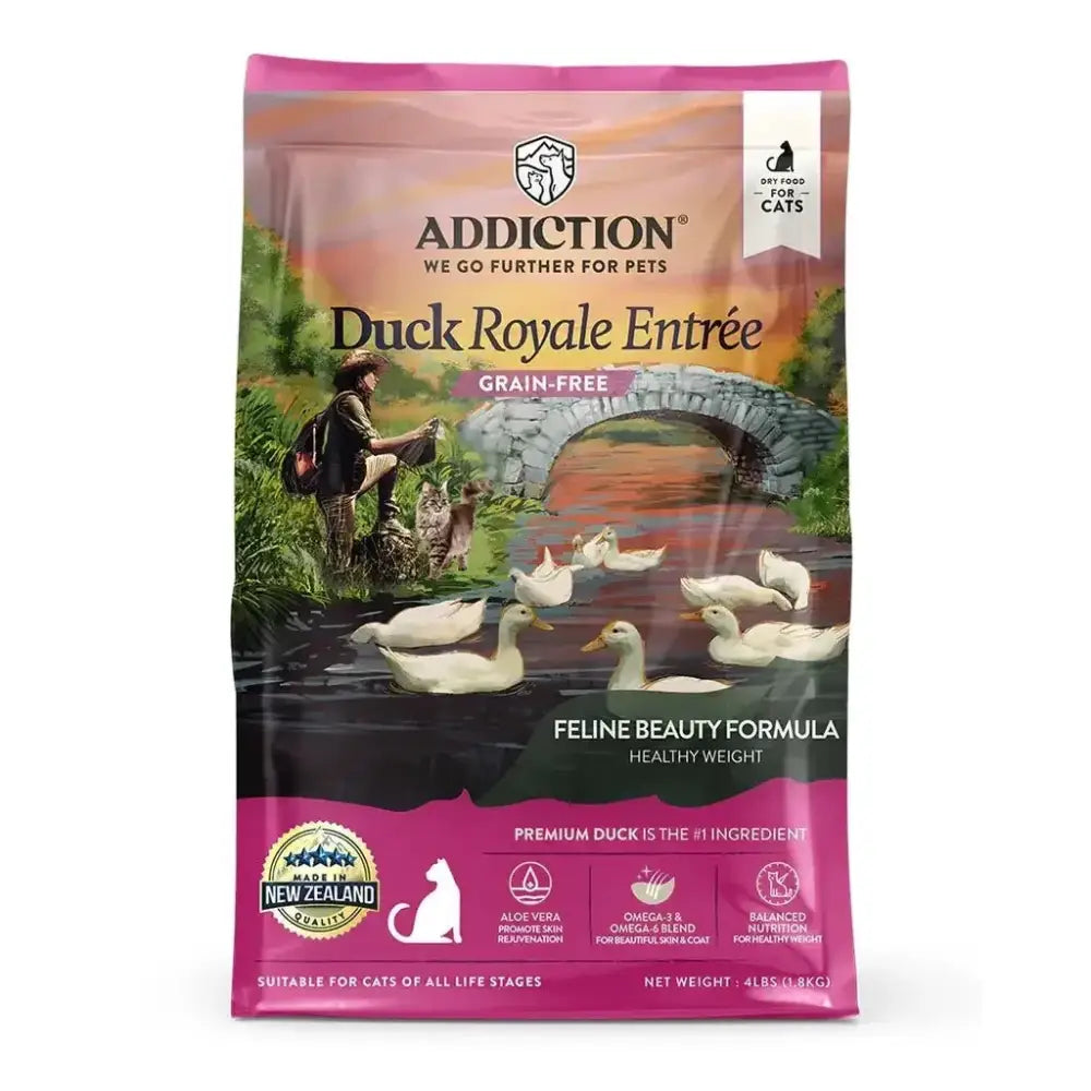 Addiction Grain - Free Duck Royale Dry Cat Food 4lb - Talis Us