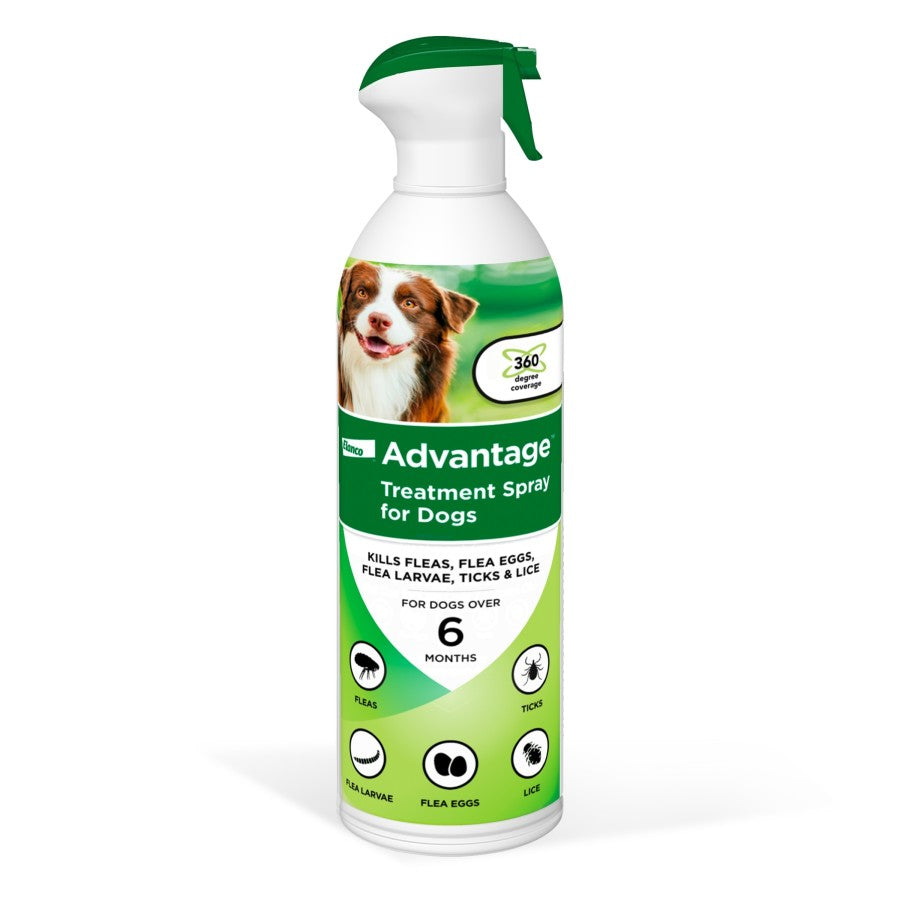 Advantage flea and tick spray for dogs in a spray bottle for effective pest control