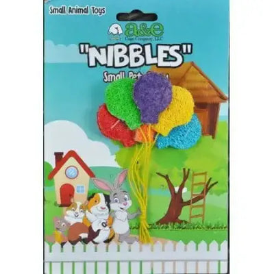 AE Cage Company Nibbles Balloon Bunch Loofah Chew Toy AE Cage Company