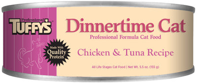 Tuffy's Dinnertime Chicken & Tuna Canned Cat Food 24ea/5.5 oz