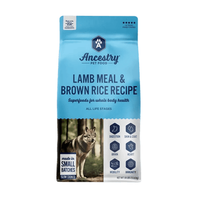 Ancestry Pet Food Lamb Meal & Brown Rice Formula Dry Kibble Dog Food - Talis Us