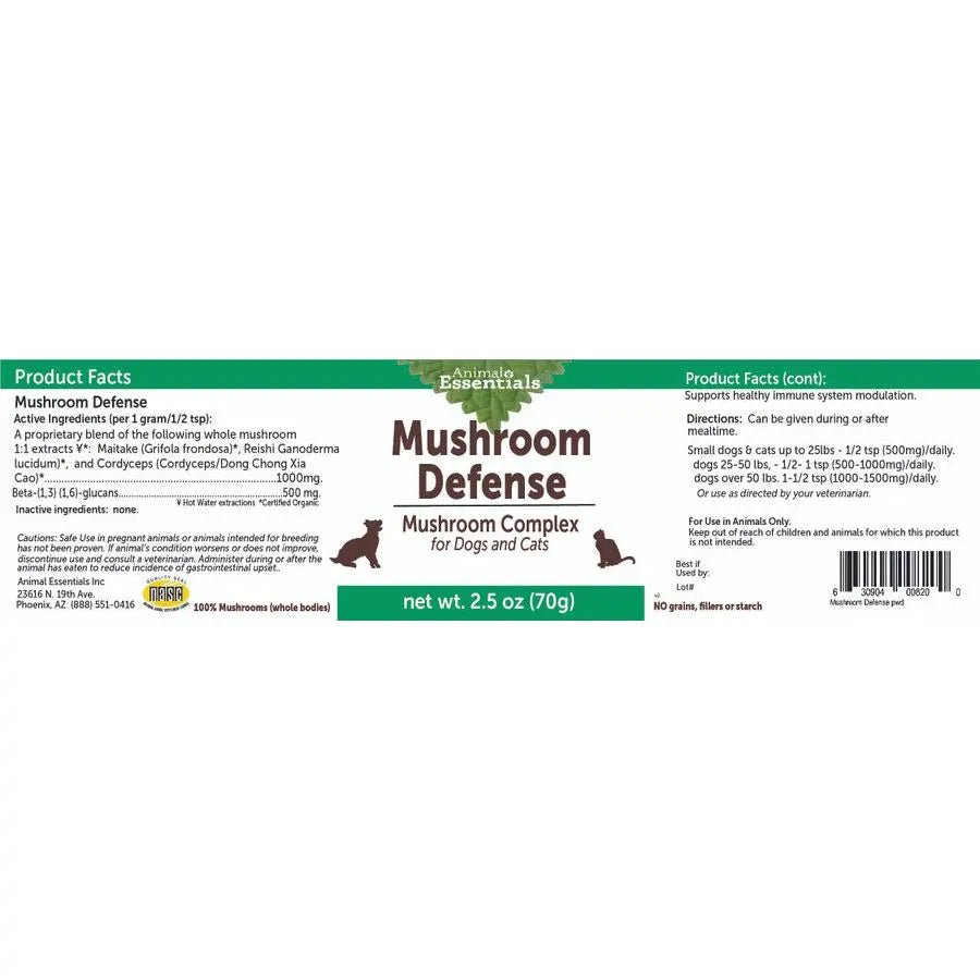 Animal Essentials Mushroom Defense Cat & Dog Vitamin Supplement - Talis Us