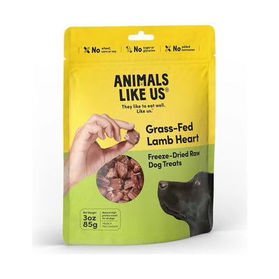 Animals Like Us Freeze Dried Raw Grass - Fed Lamb Heart Dog Treat 3 oz - Talis Us