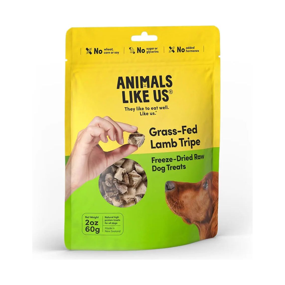 Animals Like Us Freeze Dried Raw Grass - Fed Lamb Tripe Dog Treat 2 oz - Talis Us