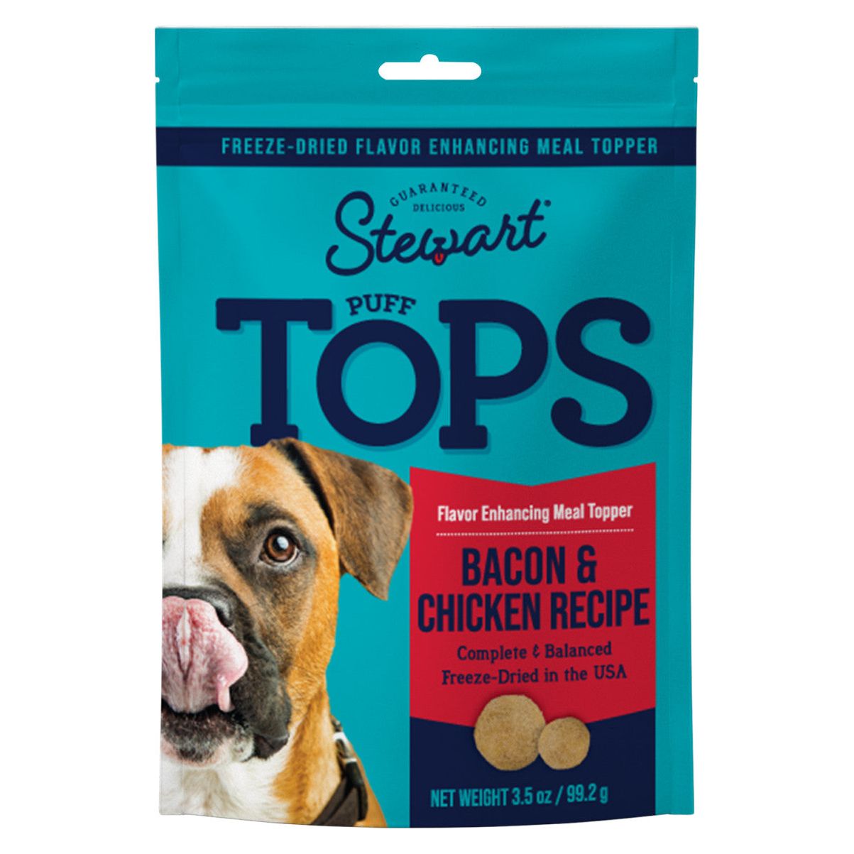 Stewart Puff Tops Bacon & Chicken Recipe  Freeze-Dried Dog Food Topper - Talis Us