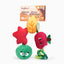 Hugsmart Pet apple and worm dog rope toy in vibrant colors featuring a smiling apple and leaves