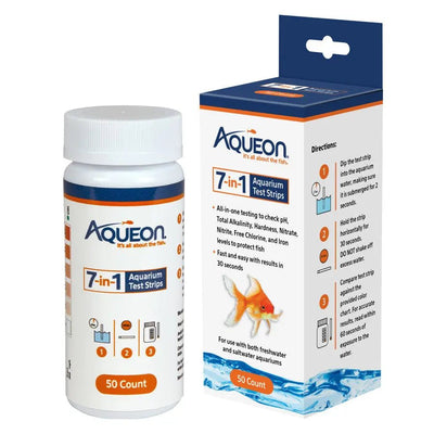 Aqueon 7 - in - 1 Aquarium Test Strips 50 ct - Talis Us