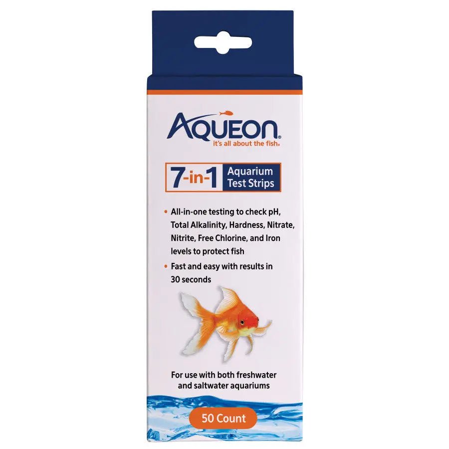 Aqueon 7 - in - 1 Aquarium Test Strips 50 ct - Talis Us