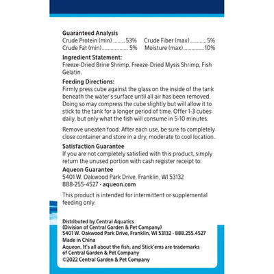 Aqueon Stick'ems Freeze - Dried Fish Food - Talis Us